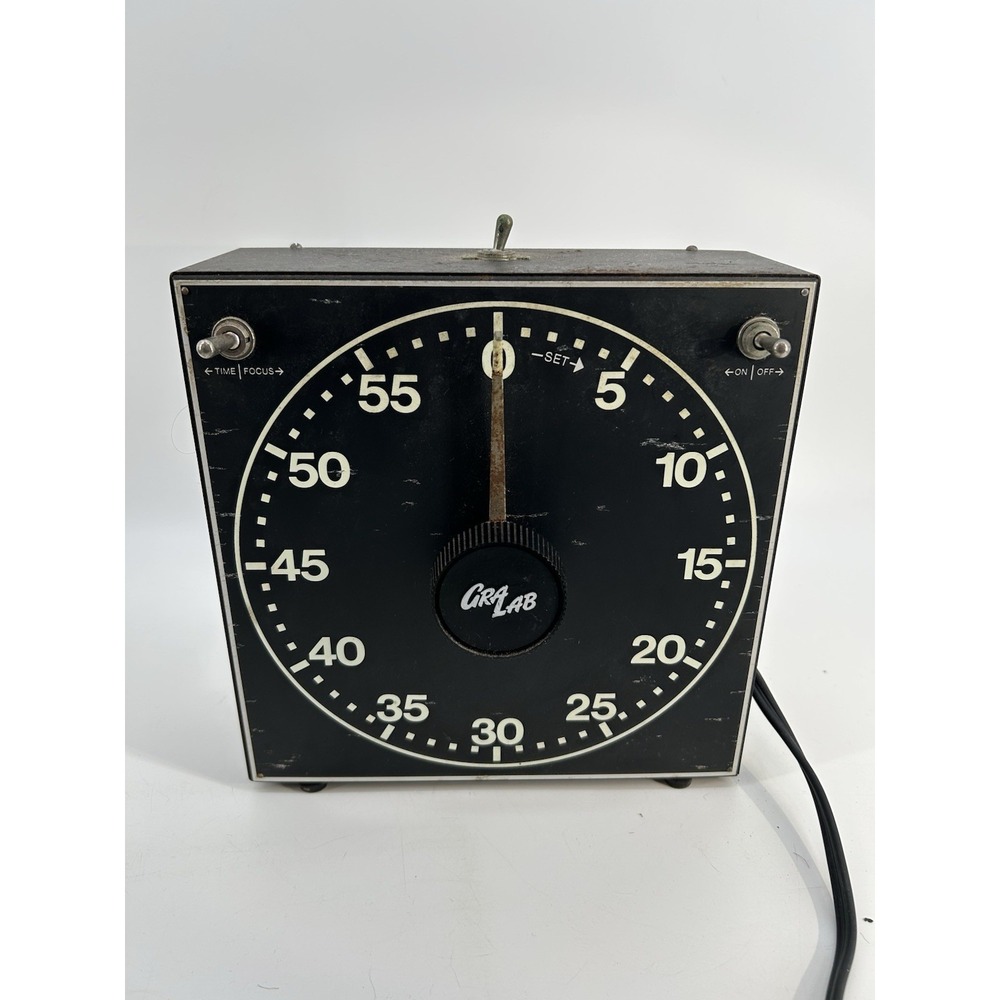 GRALAB Model 300 Darkroom Analog Timer Clean & Tested Buzzer VG Glow In Dark